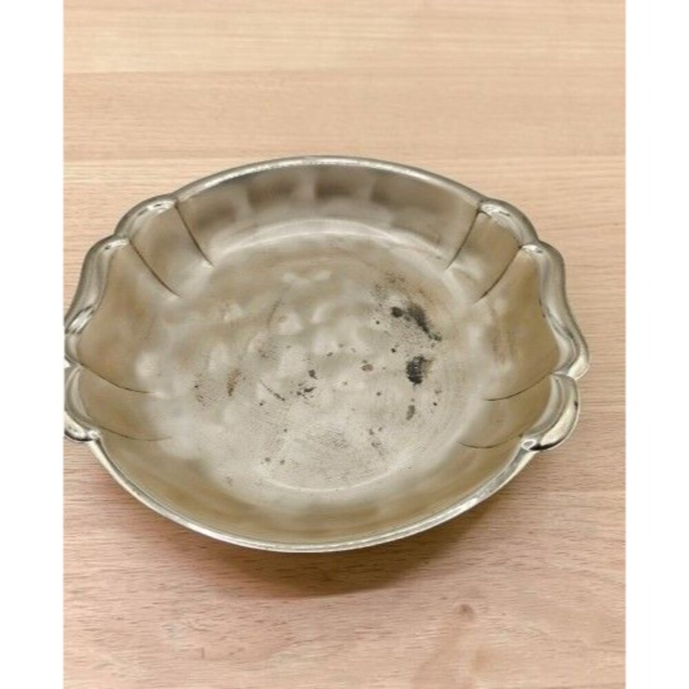 WMF German Silverplate Scalloped Serving Bowl Footed 9in Vintage